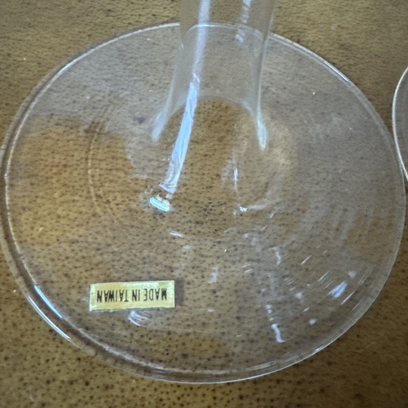 Vintage Art Glass Oil Lamp 3 Pc Set Hand Blown Clear Glass *READ - Picture 4 of 5